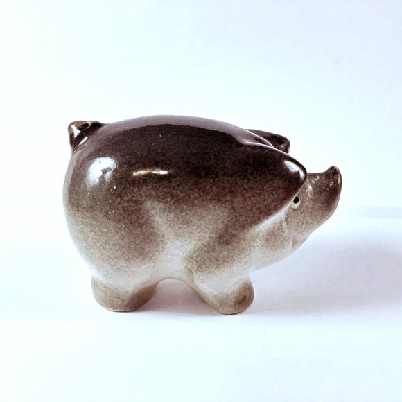Vintage Gray Lomonosov Russian Porcelain Pig 2 Inches - Picture 5 of 9
